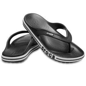 Crocs Adult Bayaband Flip Flop Sandals Men Size 13 Black/White NEW